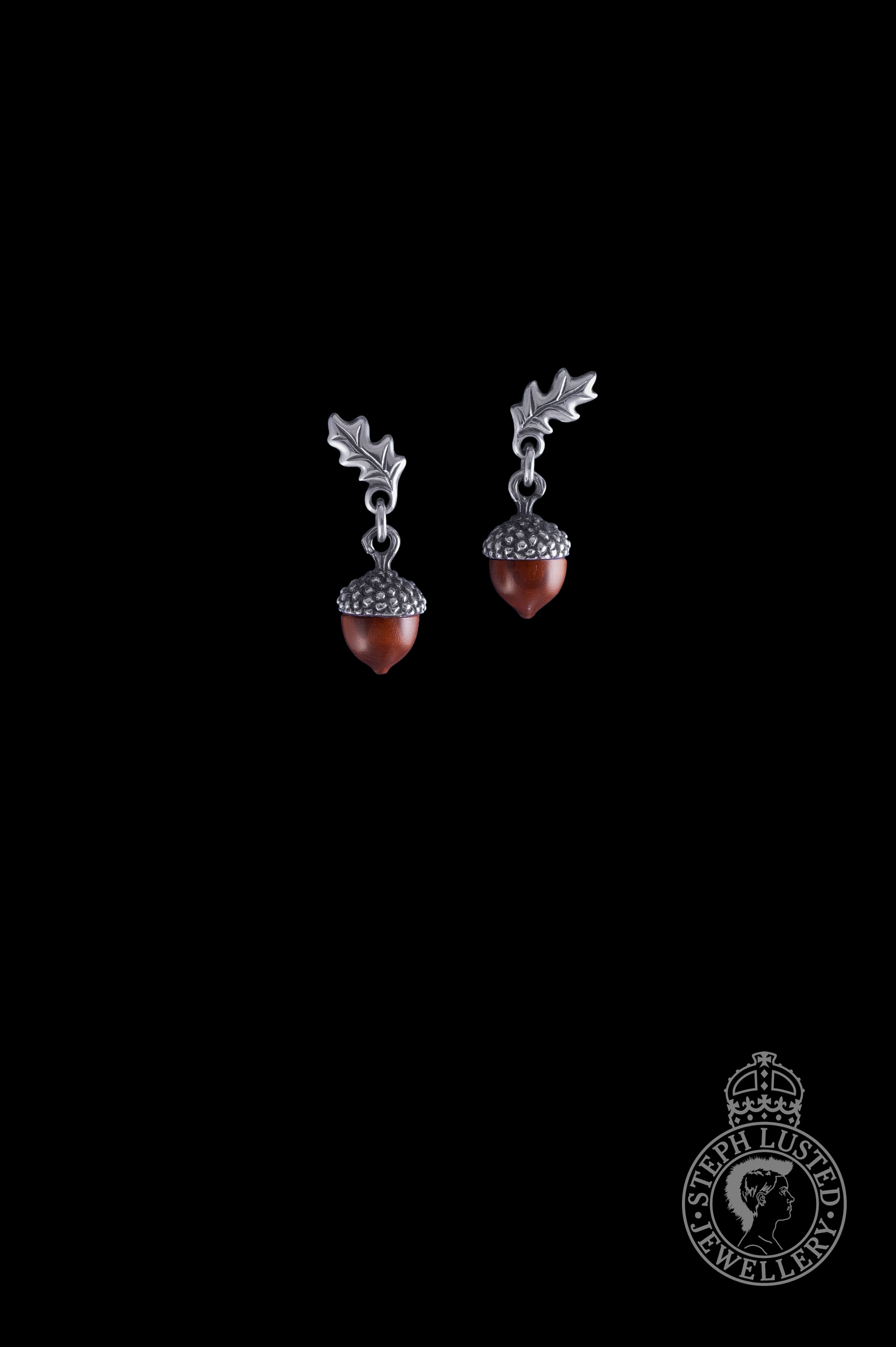 Acorn & Oak Leaf Earrings - Sterling Silver
