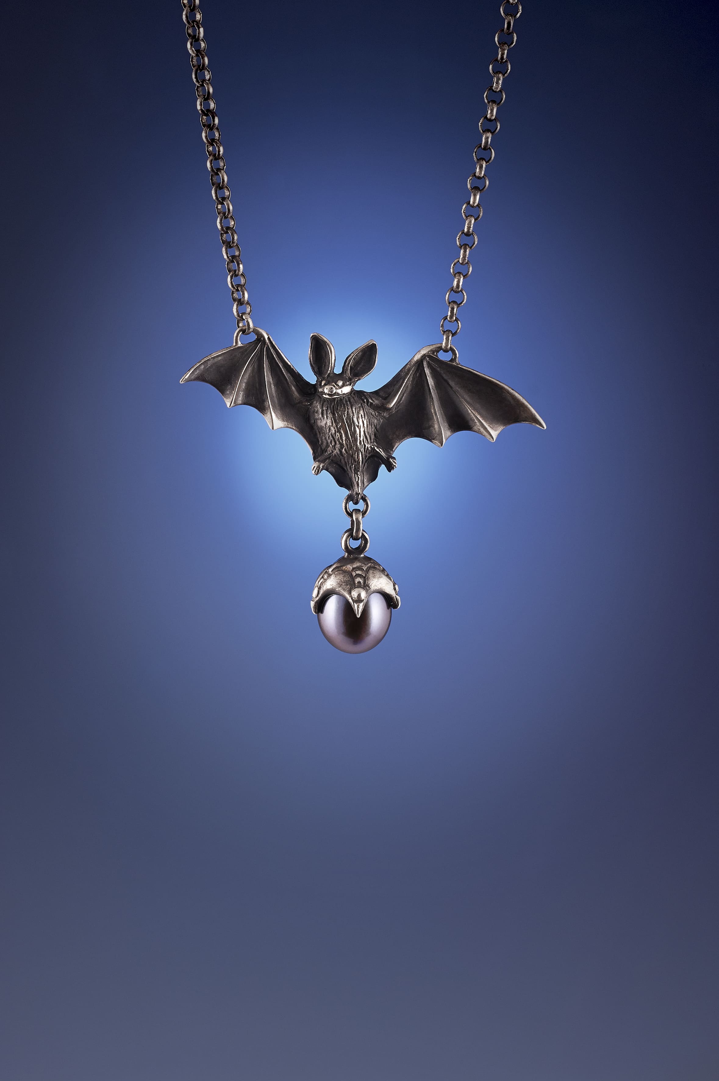 Bat with Pearl Necklace
