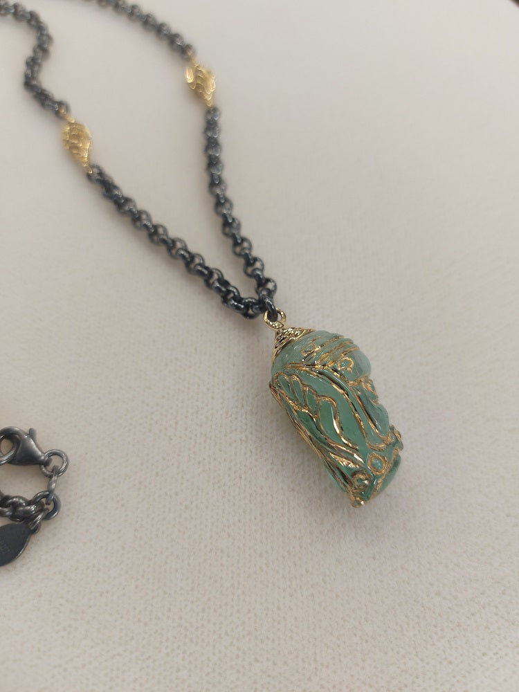 Glass Chrysalis Necklace