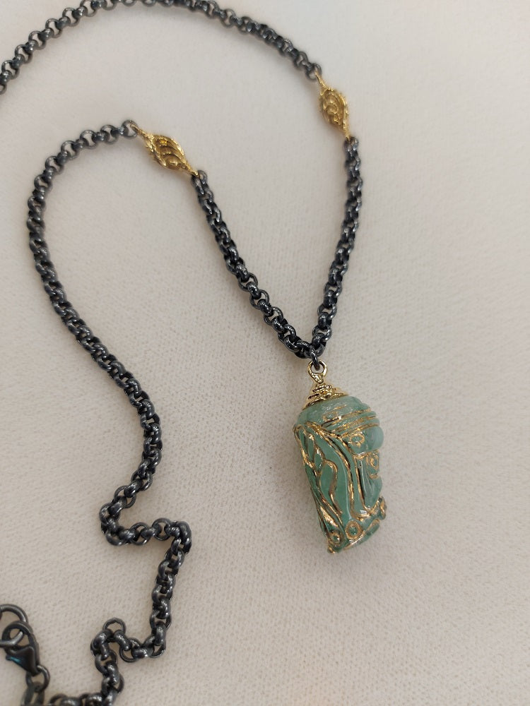 Glass Chrysalis Necklace