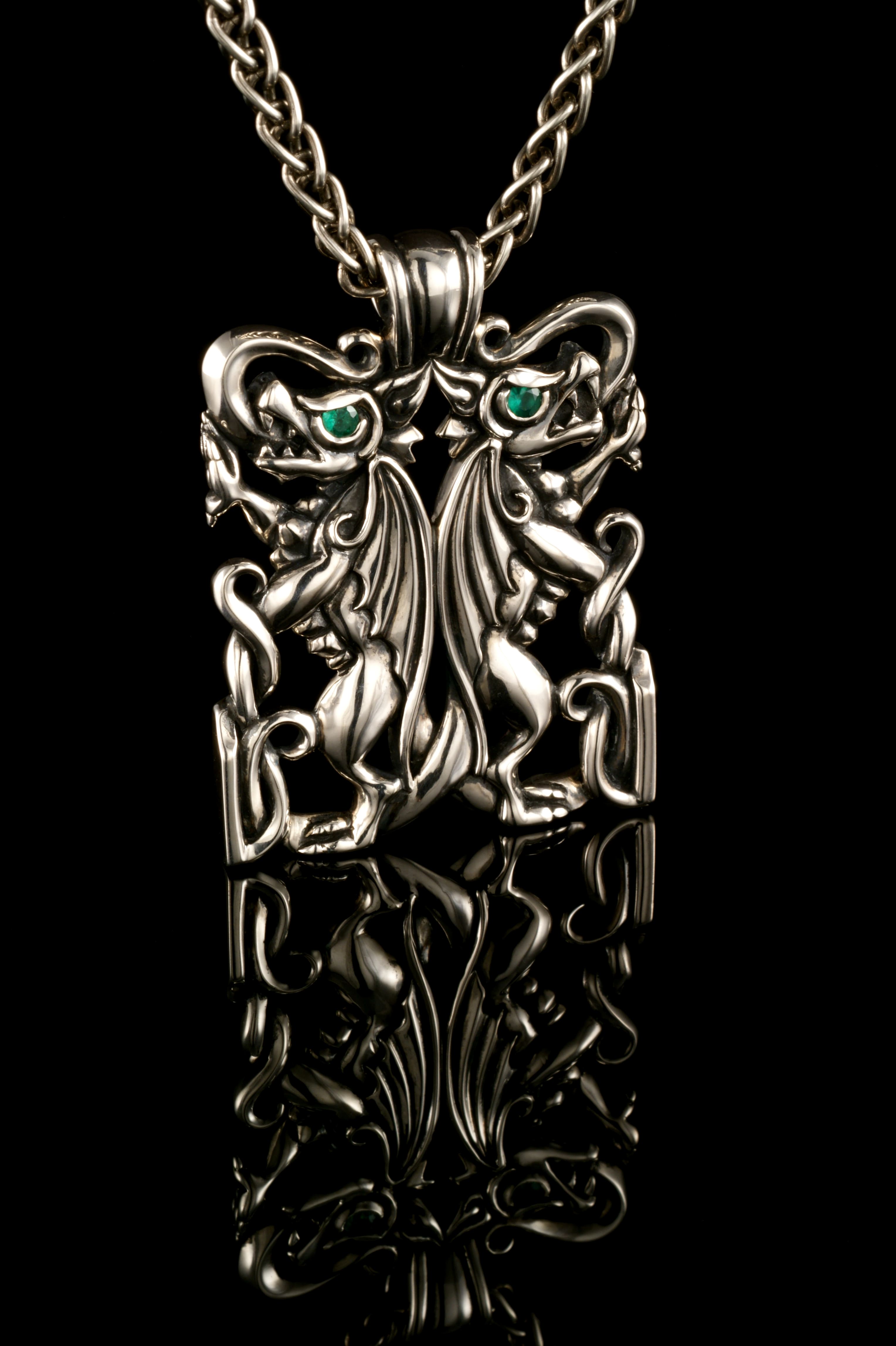 Double Dragon Pendant