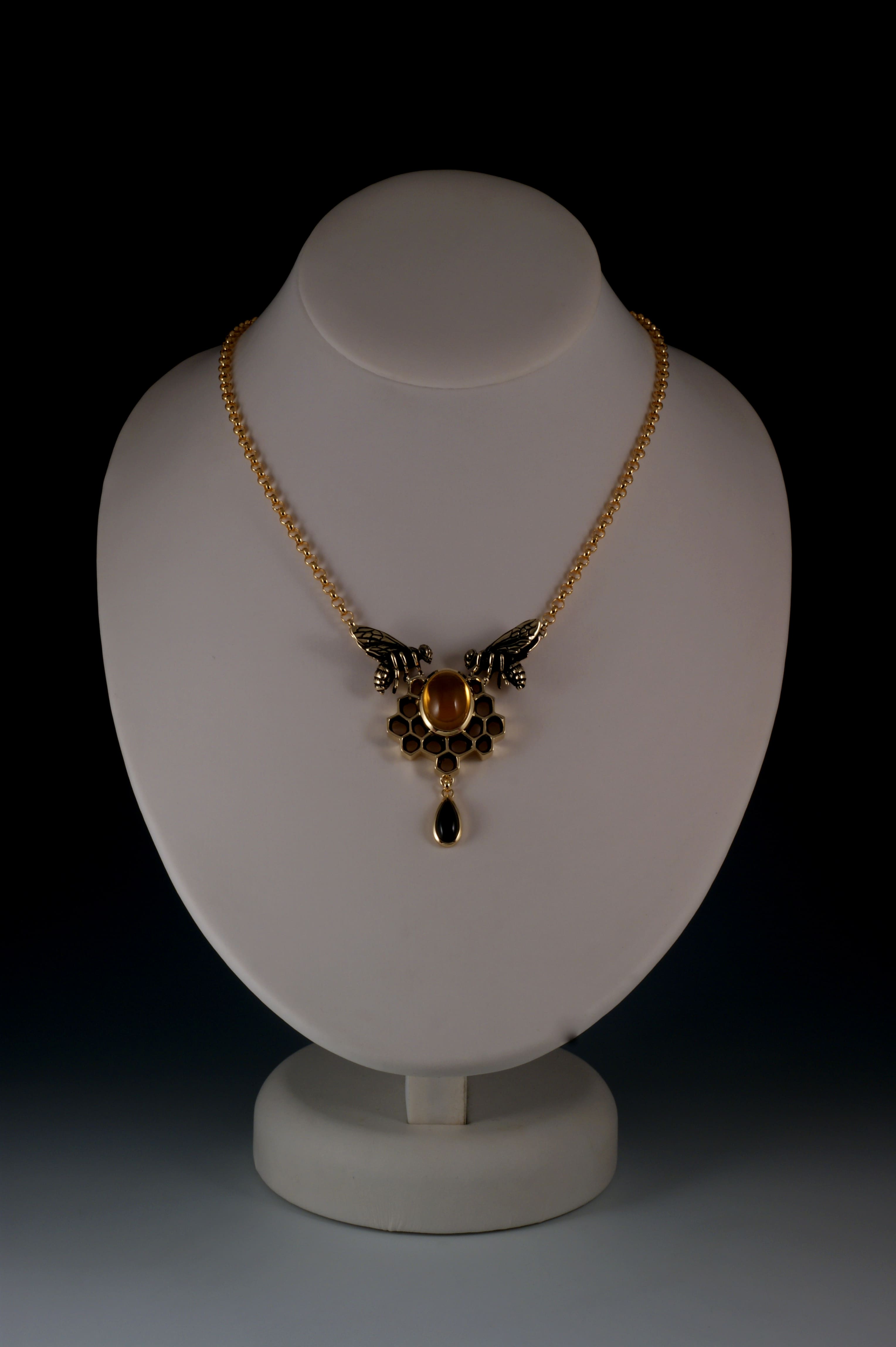 Double Honey Bee Necklace