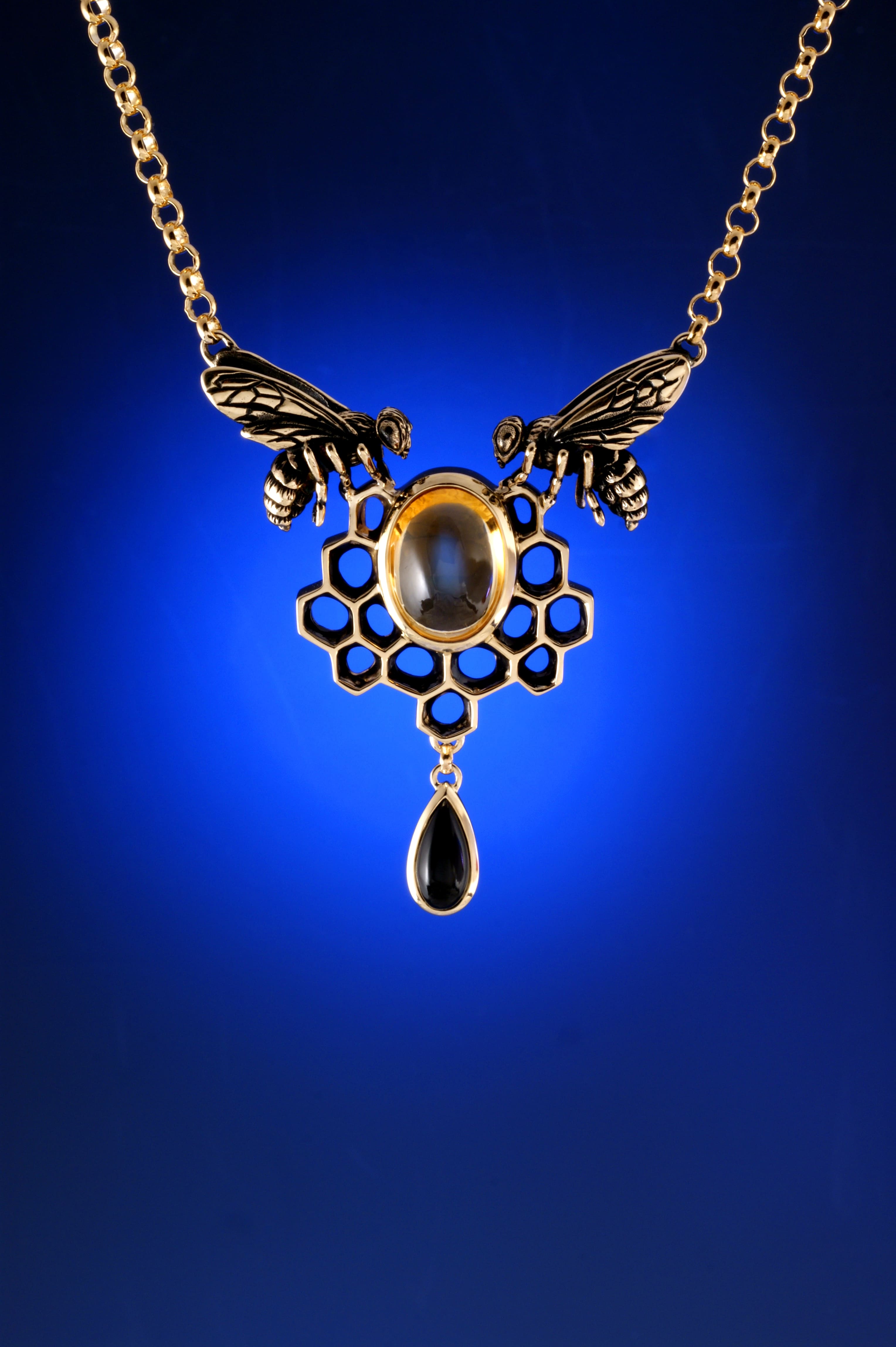 Double Honey Bee Necklace