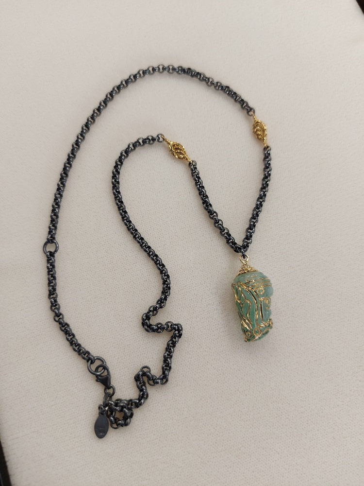 Glass Chrysalis Necklace