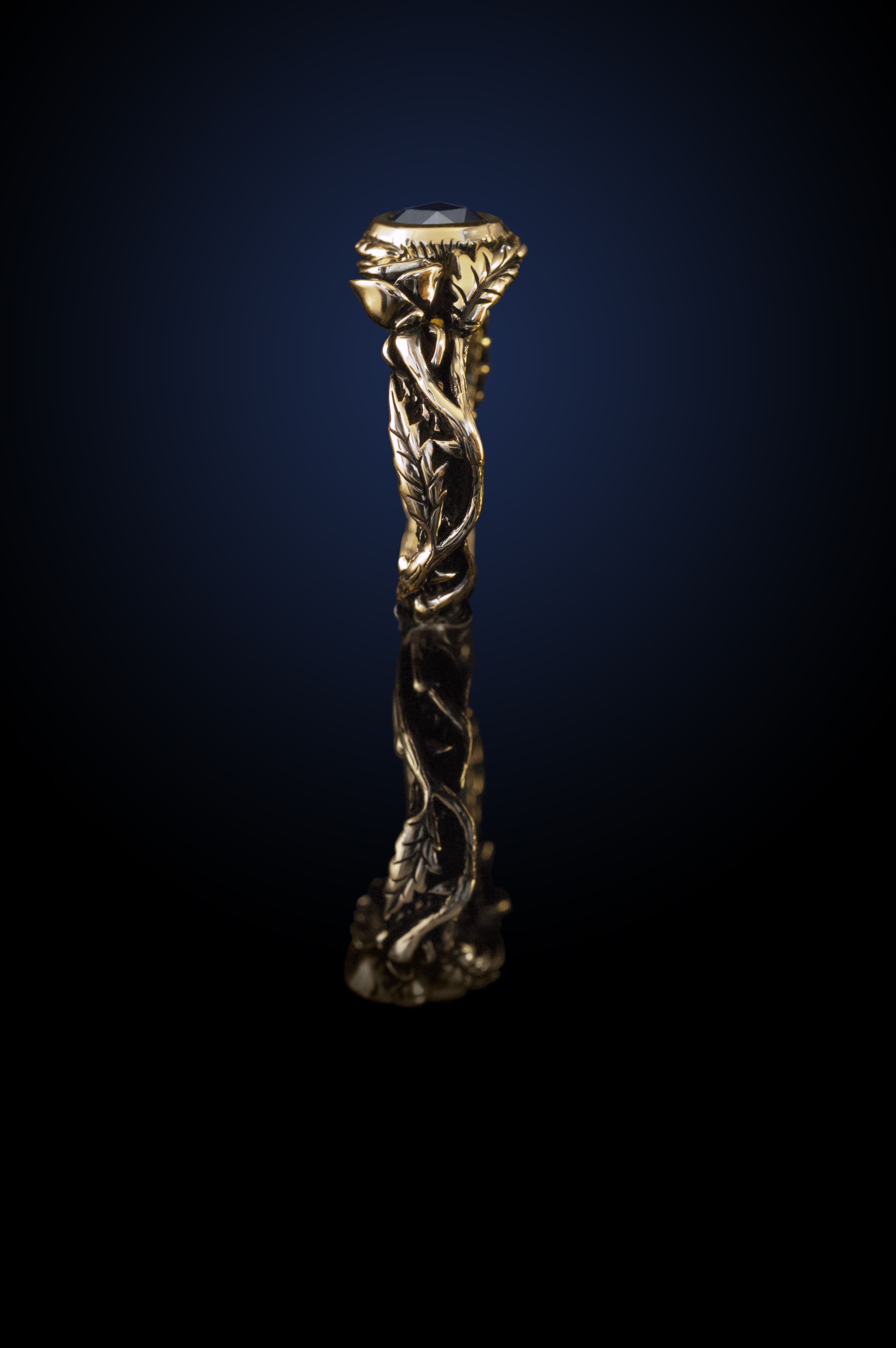 Rose and Thorn Ring - Gold