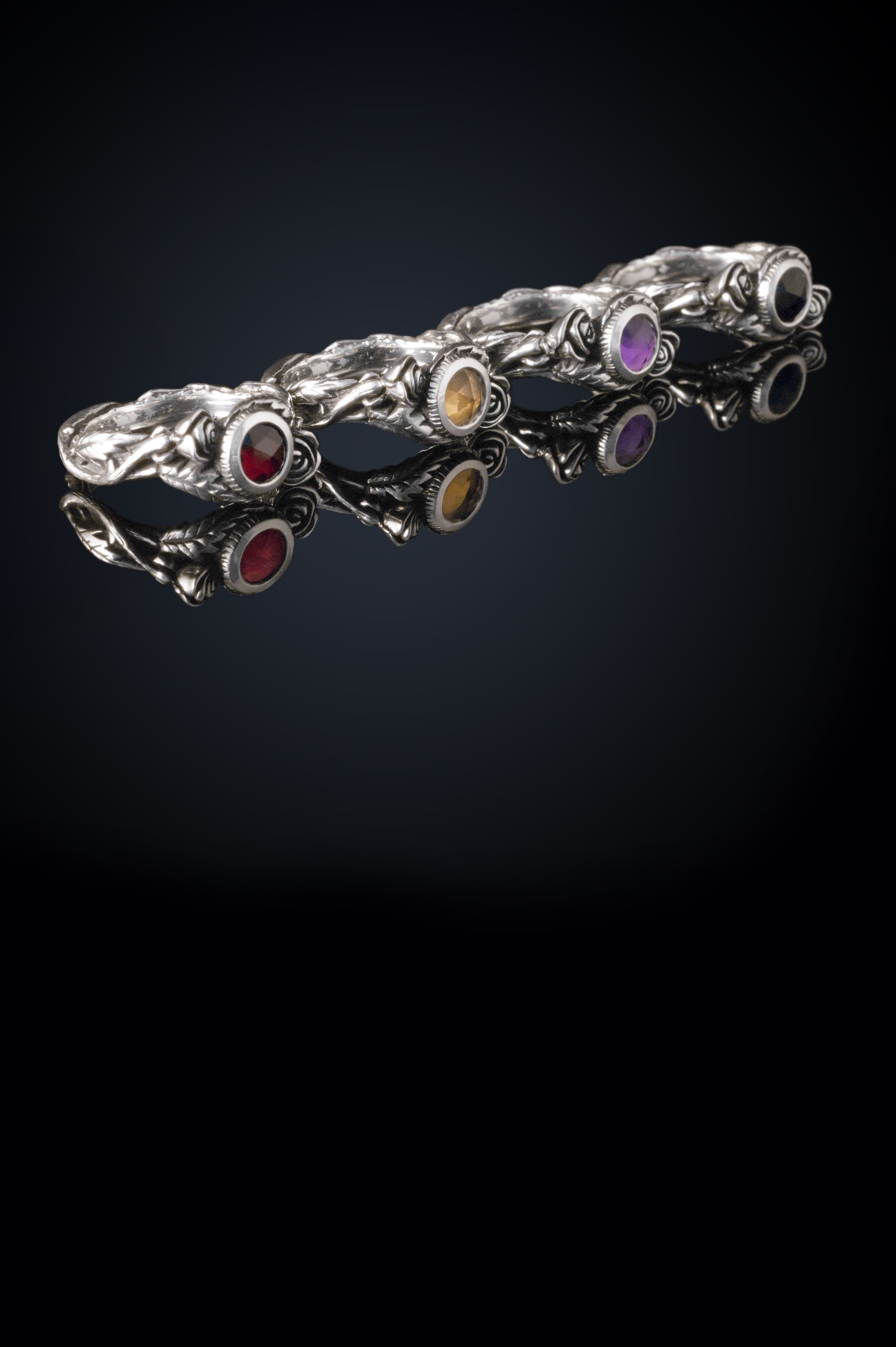 Rose and Thorn Ring - Silver