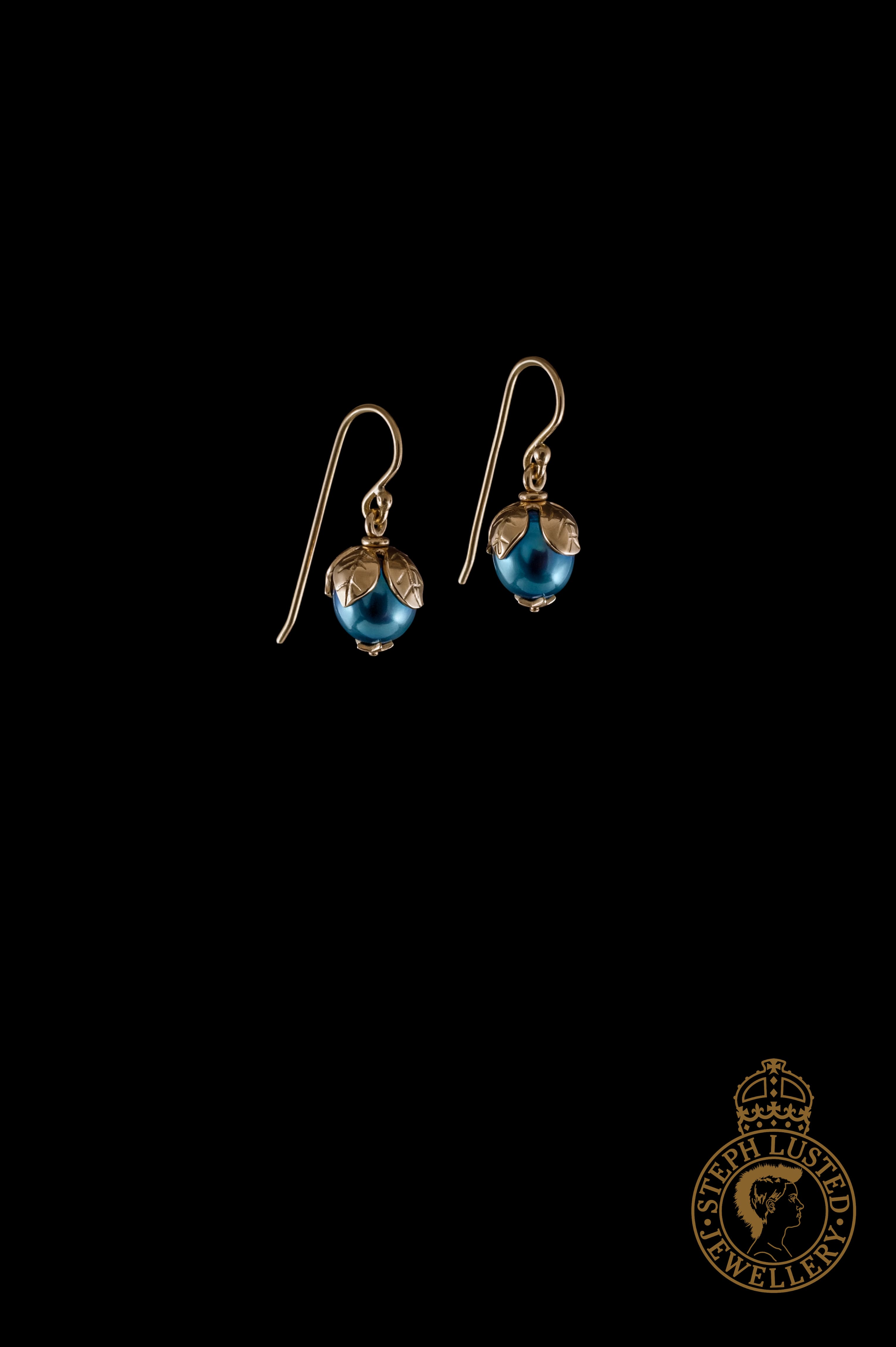 Blueberry Earrings - GOLD/Green