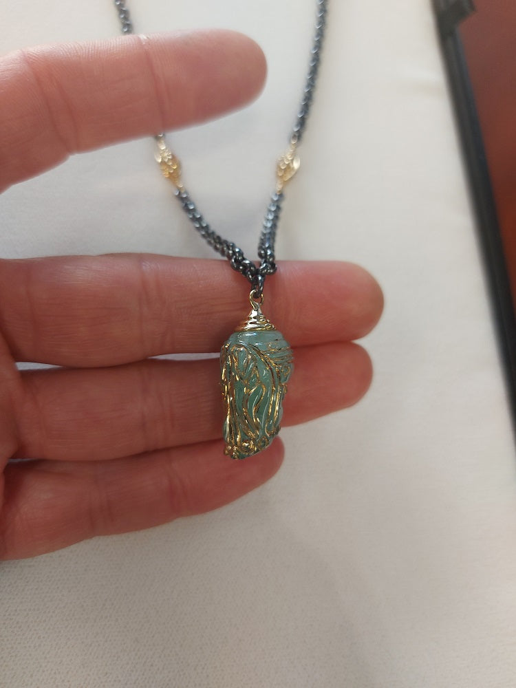 Glass Chrysalis Necklace