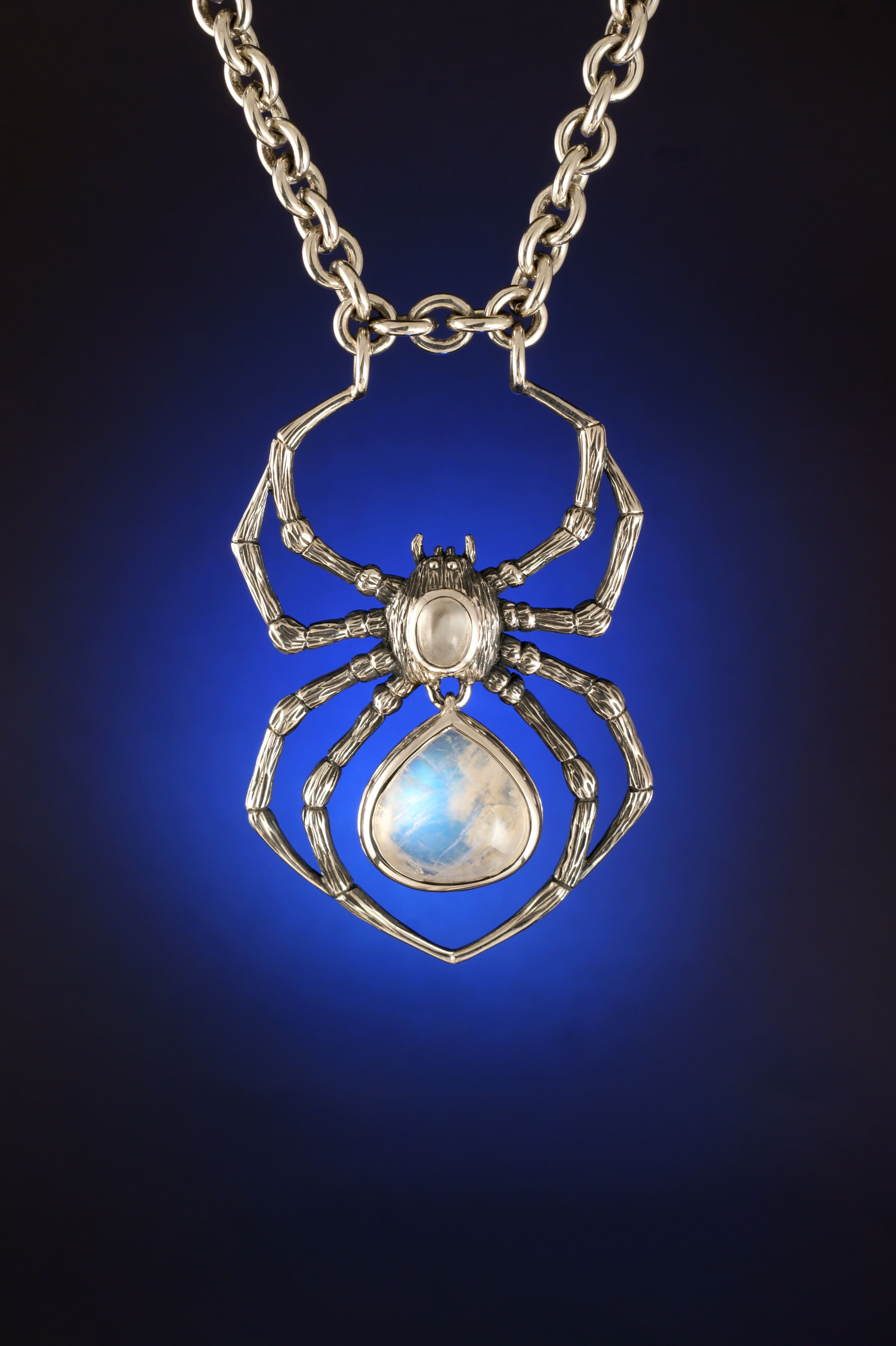 Moonstone Spider Necklace